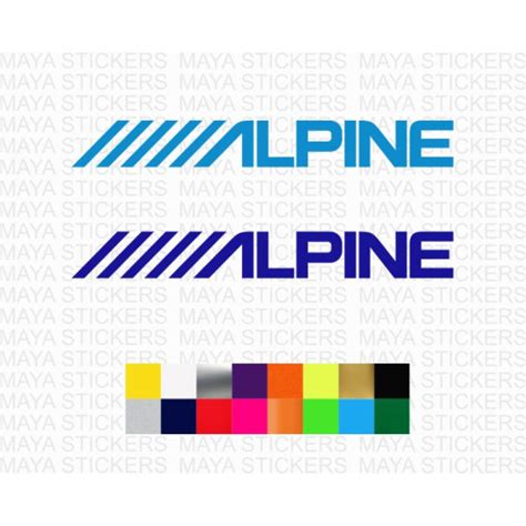 Alpine Audio Stickers In Custom Colors And Sizes