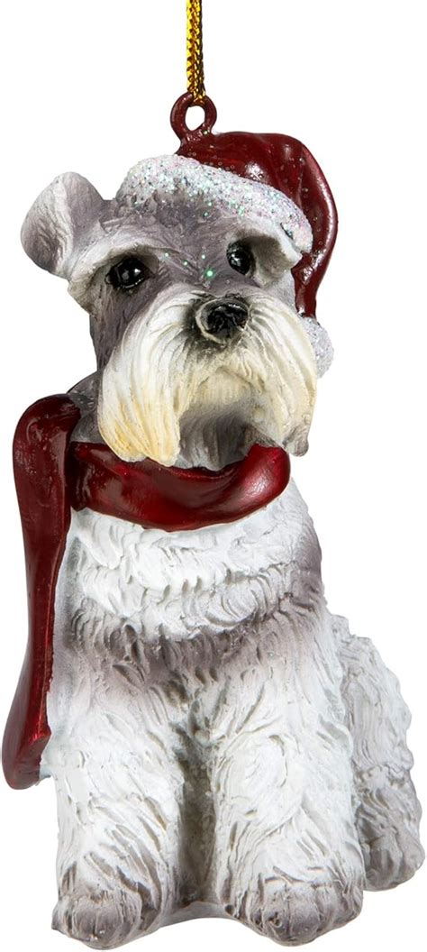 Christmas Ornaments Xmas Miniature Schnauzer Holiday Dog Ornaments