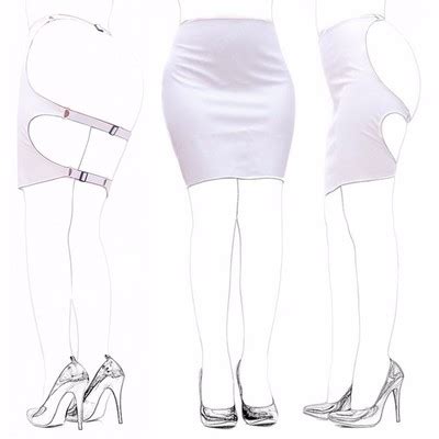 White Pu Leather Mini Dress Spanking Skirt Open Hip Erotic Sexy Lingerie Ebay