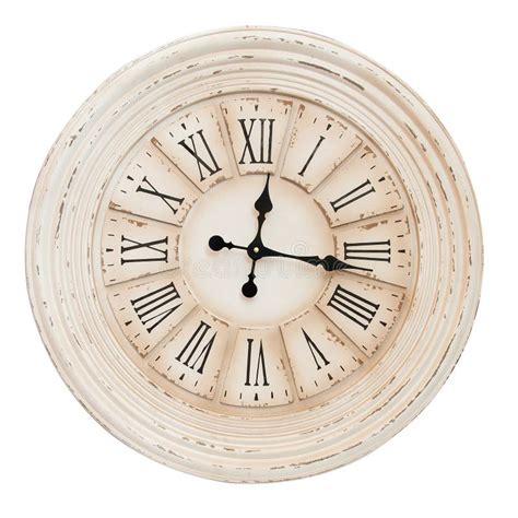 Vintage Clock in Roman Numerals Stock Photo - Image of antique, pass ...