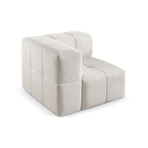 Sofá Box 1 Lugar Bouclé Nude