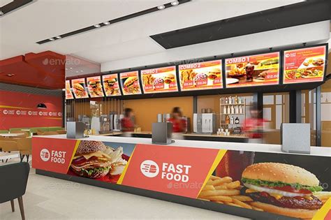 Restaurant Fast Food Outlet Mockups