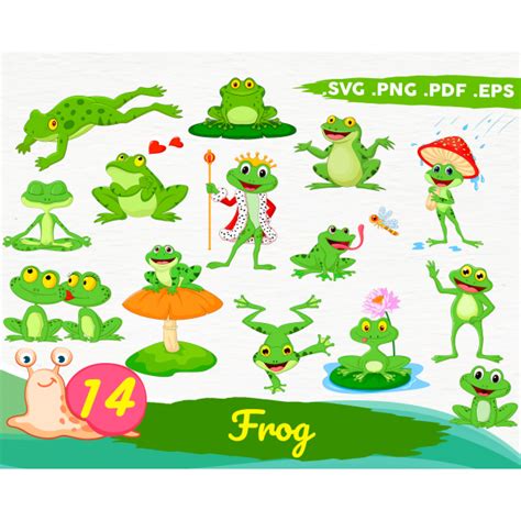 Cute Frog Svg Cut Files Png Frog Clipart Frogs Clip Art Happy Frog Face Frog Body Pond