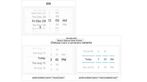 React Native Date Picker Is An Inline Datepicker For Android And Ios