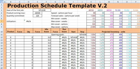 Master Schedule Template Excel – printable schedule template