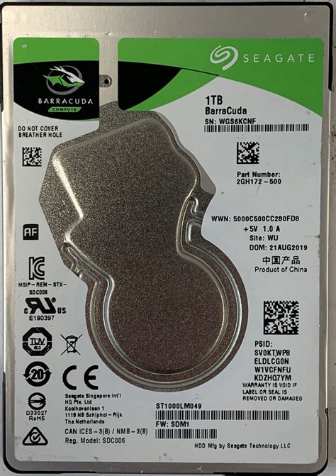 Dysk Twardy Seagate Barracuda Pro Tb Sata Iii Rpm Slim