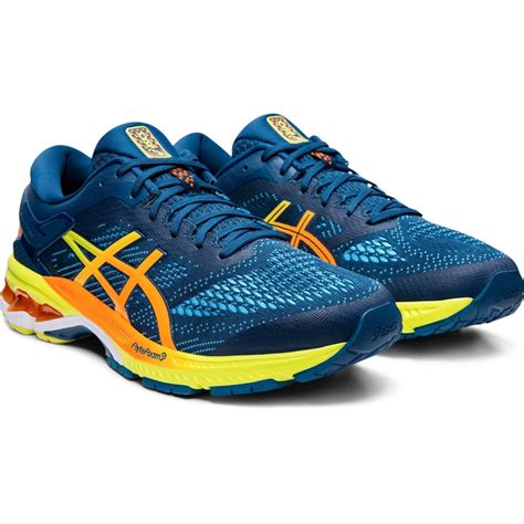 1011a712 400 Asics Scarpe Da Corsa Uomo Gel Kayano 26 In Blu Arancione