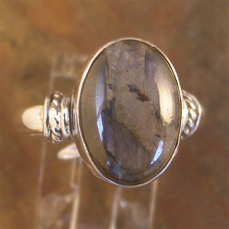 Sterling Silver Oval Labradorite Ring Transglobal Trading Australian