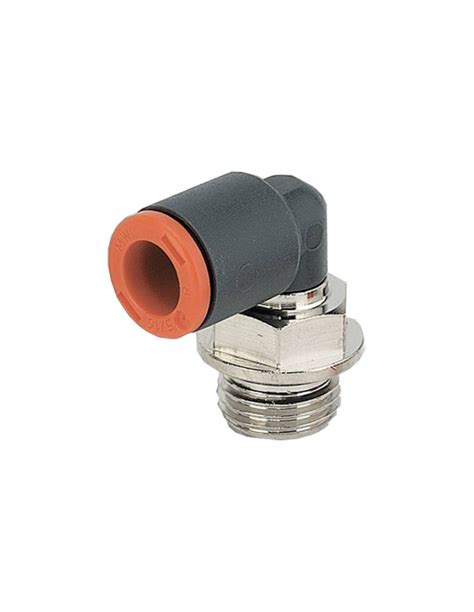 Cylindrical Male Swivel Elbow Fitting For Pneumatic Applications Metal