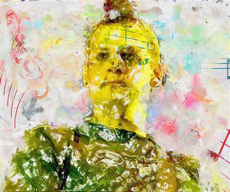 Celebrity Benji Madden Colorful Art Mixed Media By Luettgen Vidal