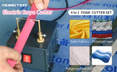 Rongter Electric Rope Cutter Heat Sealer W Hot Knife Thermal Blade For Cutting Braids