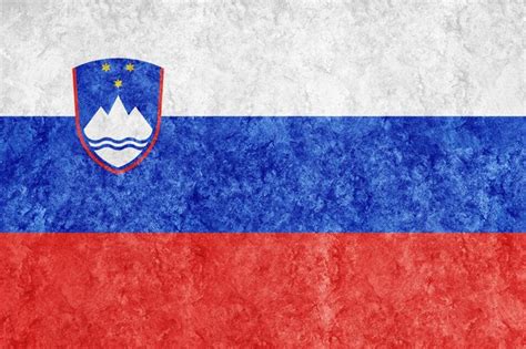 Premium Photo Slovenia Metallic Flag Textured Flag