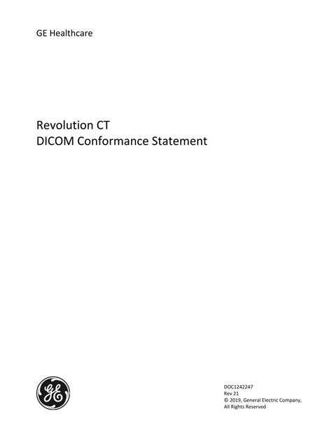 PDF Revolution CT DICOM Conformance Statement DOKUMEN TIPS