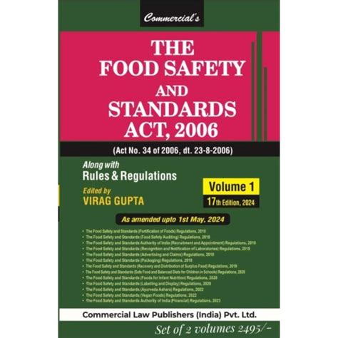 FOOD SAFETY AND STANDARDS ACT 2006 Along With Rules Regulations In 2