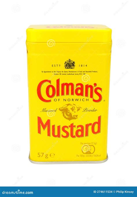Colmans Mustard Powder Editorial Stock Image Image Of Brand 274611534