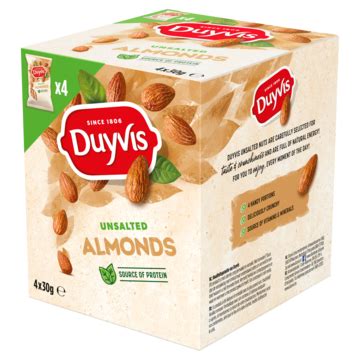 Duyvis Ongezouten Amandelen 4 X 30gr Bestellen Koek Snoep