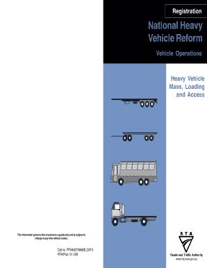 Fillable Online Heavy Vehicle Mass Loading And Access National Heavy