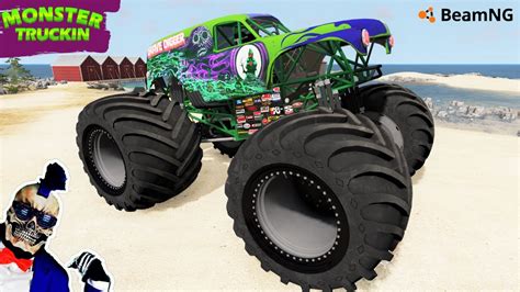 Monster Jam INSANE Racing Freestyle And High Speed Jumps BeamNG