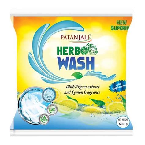 Patanjali Herbo Wash Detergent Powder Neem Extract Lemon G