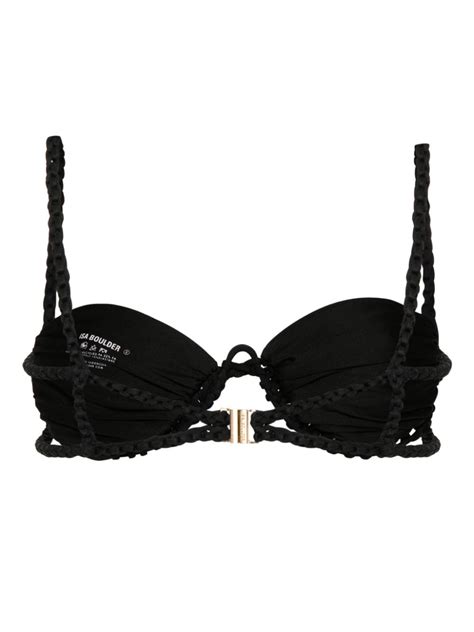 Isa Boulder Fullchain Bikini Top Black FARFETCH