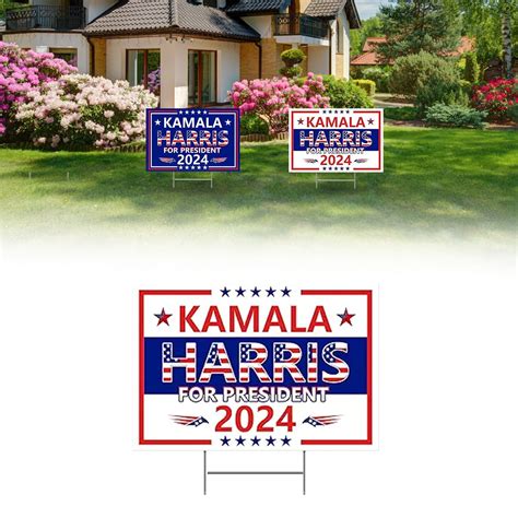 Kamala Yard Sign 2024 Kamala For President Yard Signs With H Stakes Voted For Democratic Sign