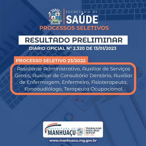 Prefeitura Municipal de Manhuaçu Secretaria de Saúde divulga