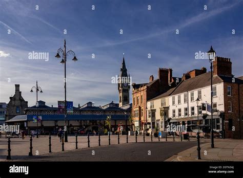 Market square in Darlington, UK Stock Photo - Alamy