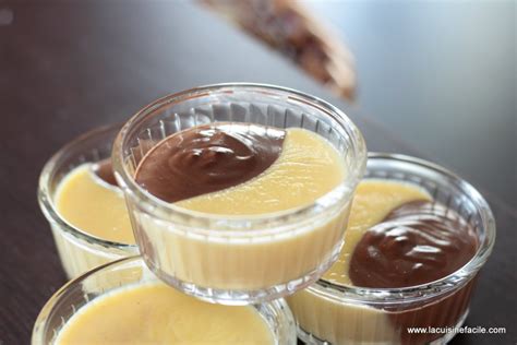 Duo de crème dessert onctueuse chocolat et vanille façon Danette La