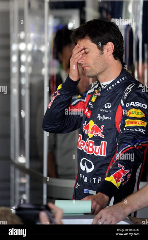 Australian Formula One Driver Mark Webber Of Red Bull Is Seen In The