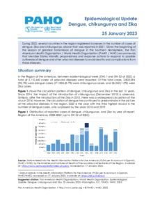 Epidemiological Update Dengue, chikungunya and Zika -25 January 2023 ...