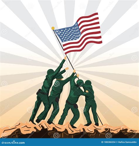 Memorial Day Vector Illustration Decorative Design Stock Vector