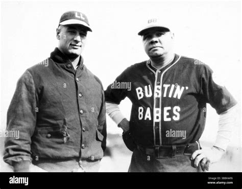 Lou Gehrig And Babe Ruth On A Barnstorming Tour Larrupin Lou S Vs Bustin Babes Stock Photo