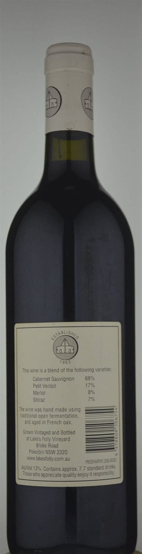 Lakes Folly White Label Cabernets 2006 Na In Stock Cellarit