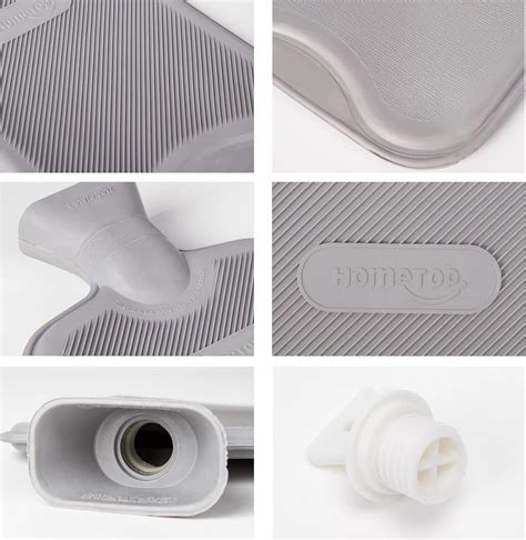 HomeTop Premium Classic Rubber Hot Water Bottle With Cute Knit Cover