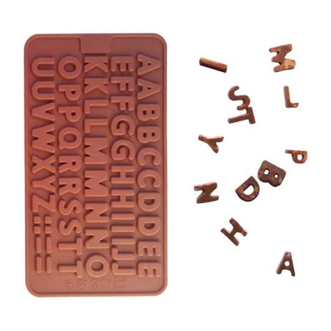 48 Alphabet Letters Waffle Mold Non Stick Silicone Chocolate Mould