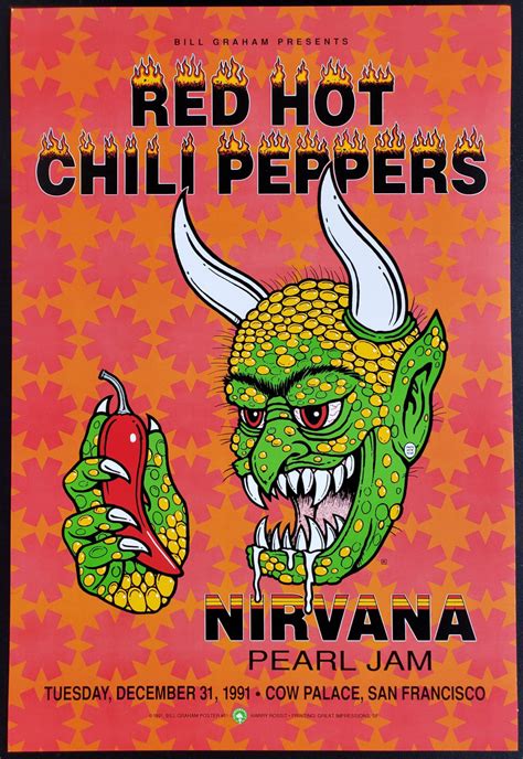 Nirvana Concert Poster X Nirvana Pearl Jam And Red Hot