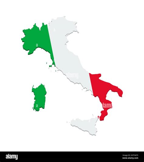 Italy Map Flag Stock Vector Images Alamy