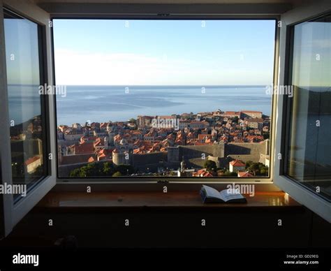 Dubrovnik Croatia Through The Window Stock Photo Alamy