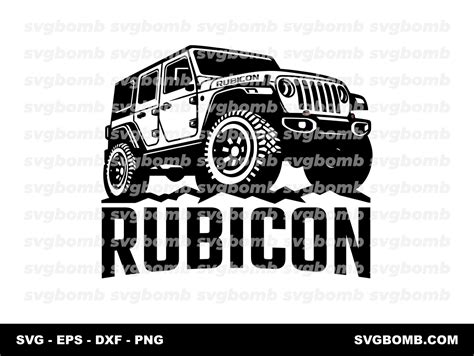 Jeep Rubicon Vector Svg Eps Png Dxf Svgbomb