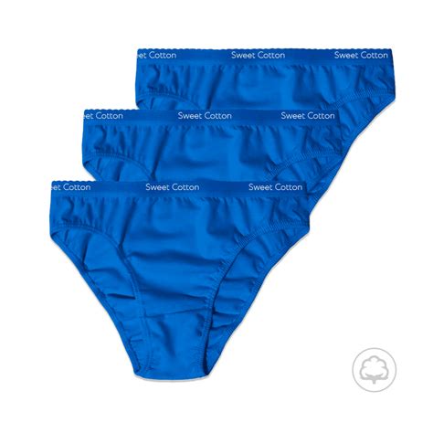 Bikini de Algodón Sweet Cotton con Elástico Visible Pack x Cobalto BOSTON Ropa Interior