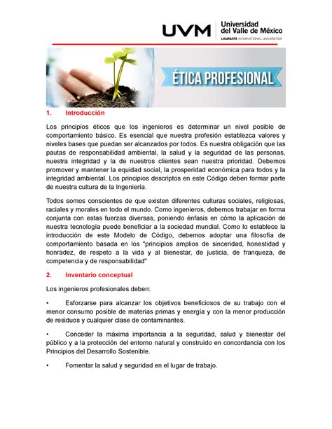 Etica Profesional Proyecto Integrador De Tica Profesional Uvm