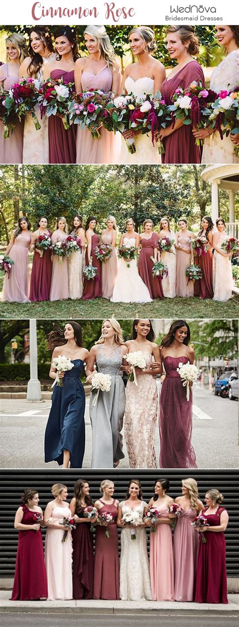 10 Trendy And Romantic Cinnamon Rose Bridesmaid Dresses And Wedding Ideas Wednova Blog