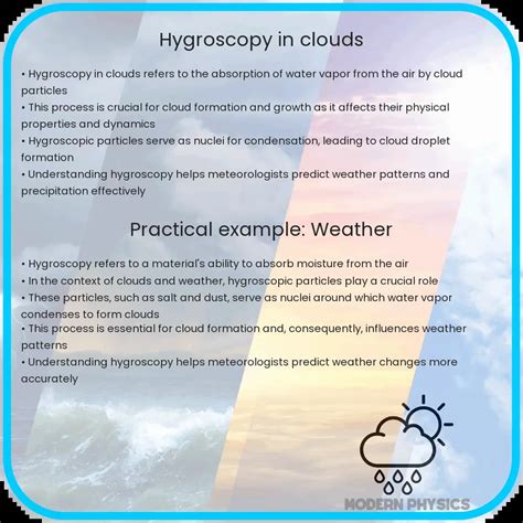 hygroscopy  clouds weather patterns prediction science