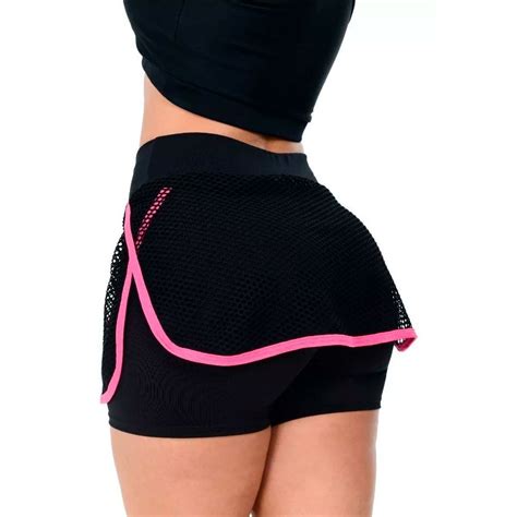 Short Saia Fitness De Academia Telinha Feminino Feira Da