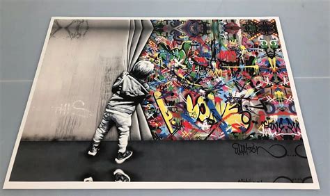 Martin Whatson Behind The Curtain Canvas Print X Wynwood Walls