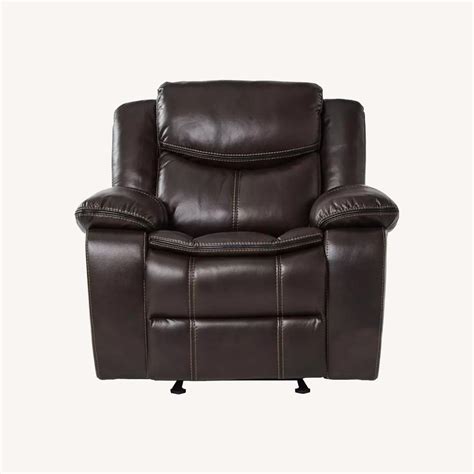 Bastrop Dark Brown Glider Recliner - AptDeco