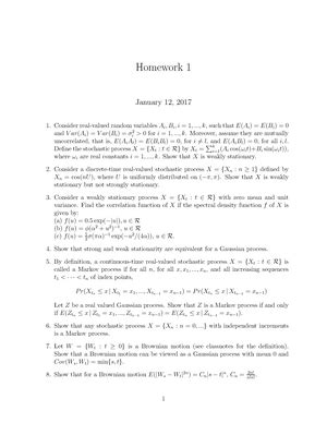 Hw 4 AMS263 Stochastic Processes Homework 4 February 15 2017 LetX