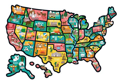 USA Map Cartoon Illustration Behance Behance