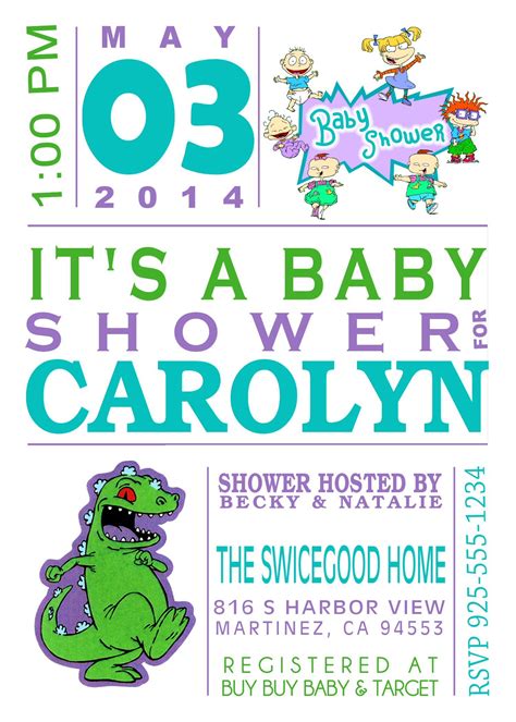 Rugrats Baby Shower Invitation Baby Shower Invitations Baby Girl