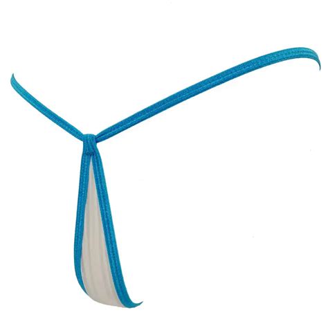 Women Micro Teardrop G Strings Sexy Cheeky Mini Bikini Thong Swim Bottoms Transparent Mesh Tanga